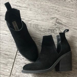 Lightly worn booties. Real leather upper